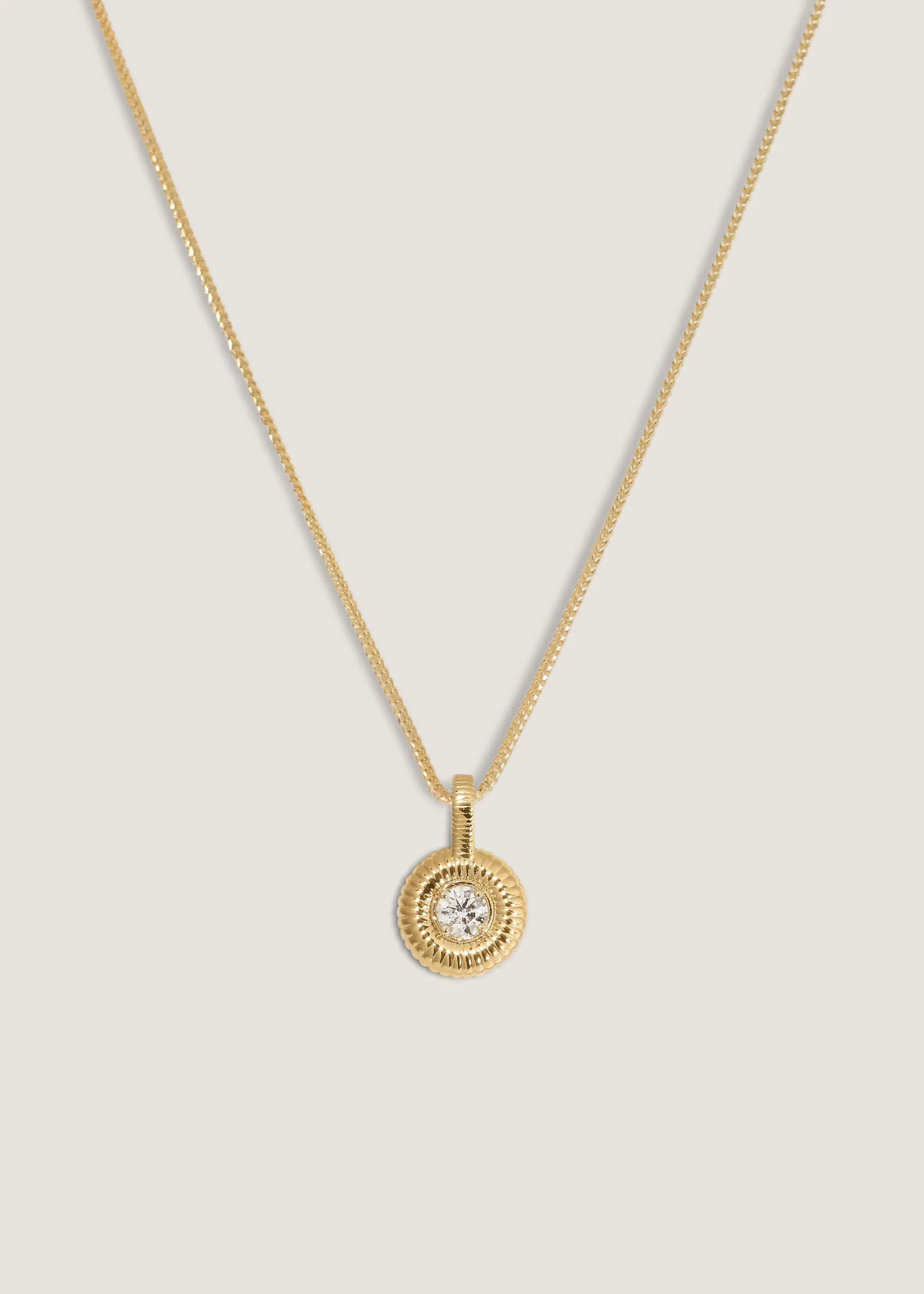 Delphine Ribbed Pendant Diamond Necklace sold by Kinn product image thumbnail 5