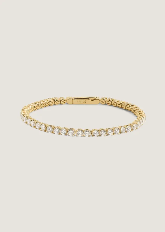 Eternity Diana Tennis Bracelet 5ctw Yellow Gold sold by Kinn