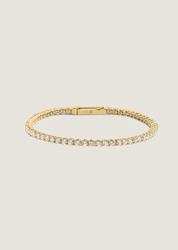 Eternity Diana Tennis Bracelet 3ctw Yellow Gold sold by Kinn