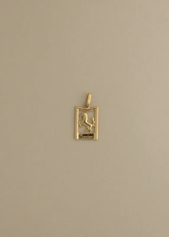 Vintage 18k Saratoga Race Horse Pendant sold by Kinn