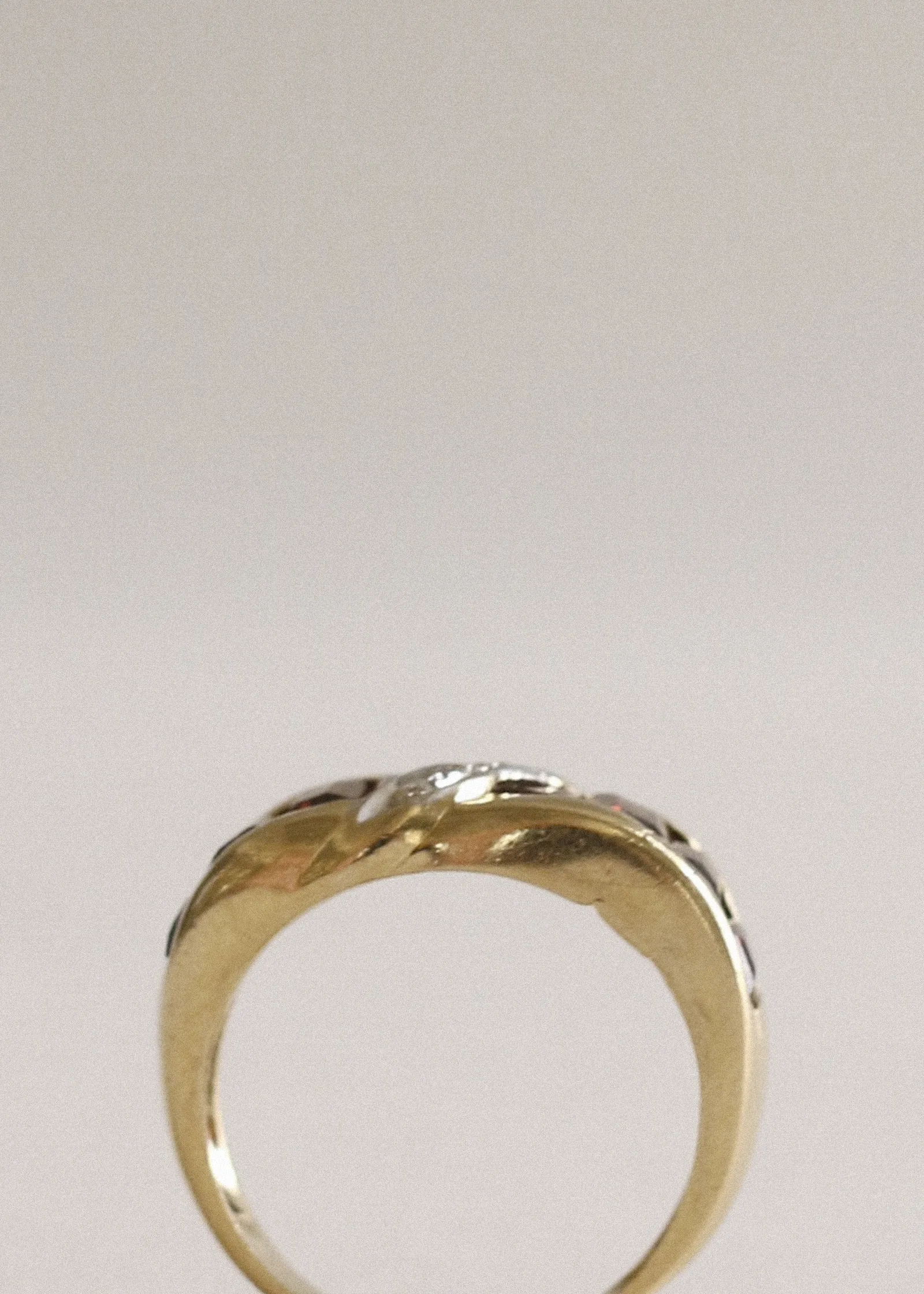 Ring Vintage Garnet Diagonal Pavé 14k Ring sold by Kinn product image thumbnail 2