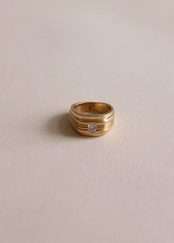 Vintage 14k Ridge Diamond Ring sold by Kinn