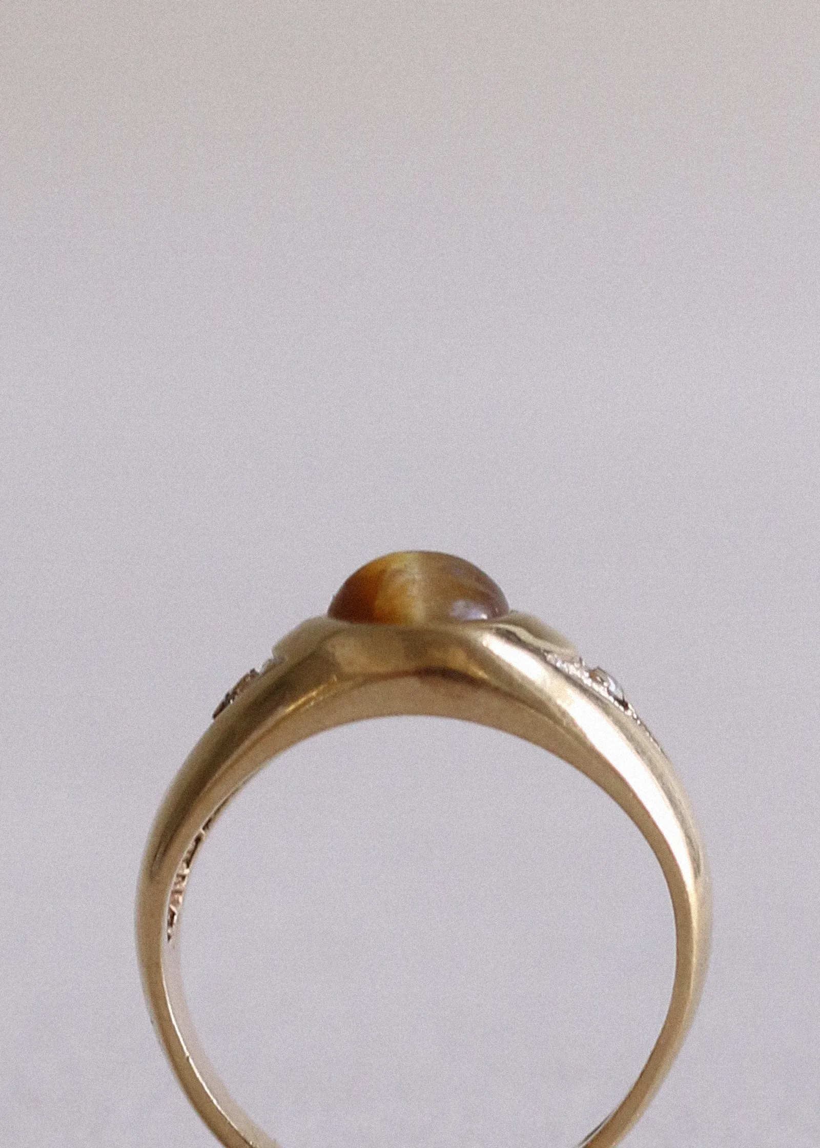 Vintage Tigers Eye 10k Signet Ring sold by Kinn product image thumbnail 2