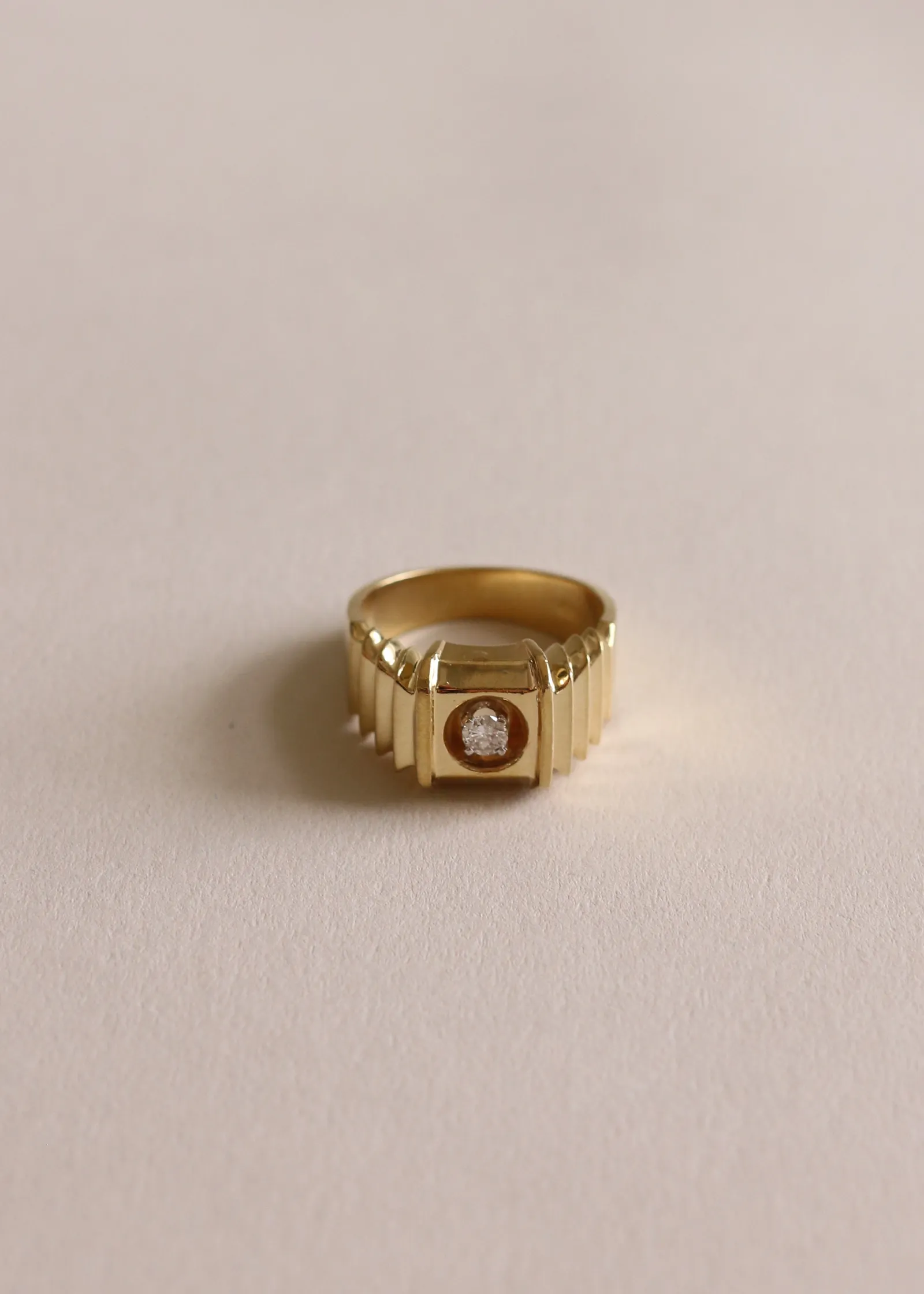 Vintage Art Deco Steps 14k Diamond Ring sold by Kinn product image thumbnail 3