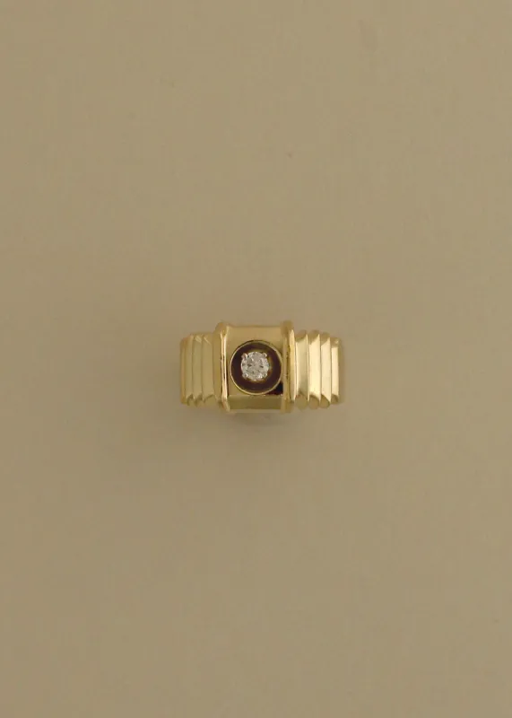 Vintage Art Deco Steps 14k Diamond Ring sold by Kinn