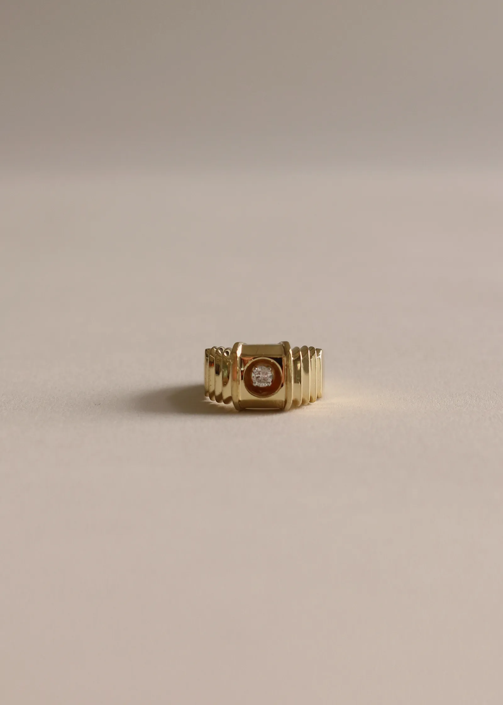 Vintage Art Deco Steps 14k Diamond Ring sold by Kinn product image thumbnail 5