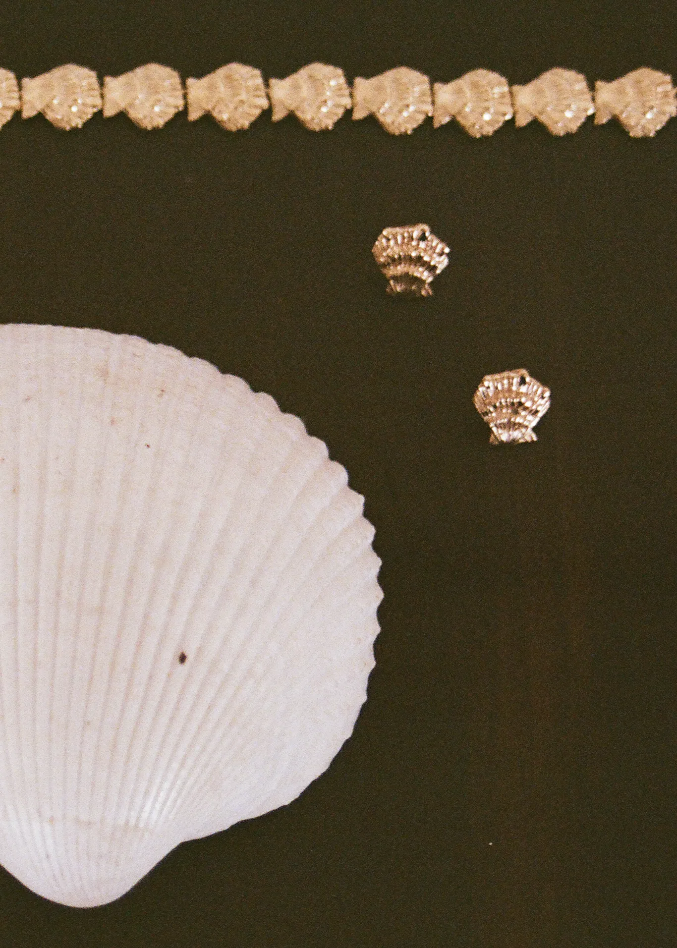 Shell Stud Earrings Gold sold by Kinn product image thumbnail 5