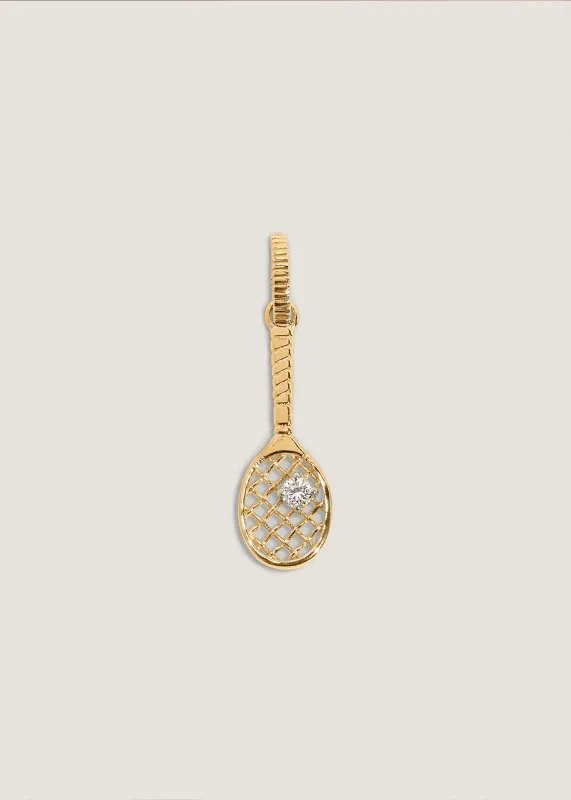 Courtside Racquet Pendant Diamond sold by Kinn