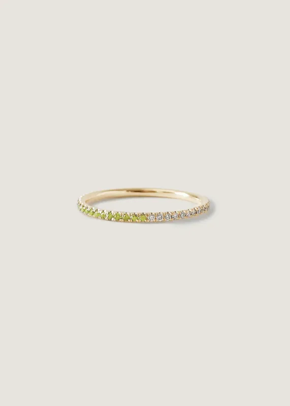 Two In One Pavé Ring August Peridot sold by Kinn