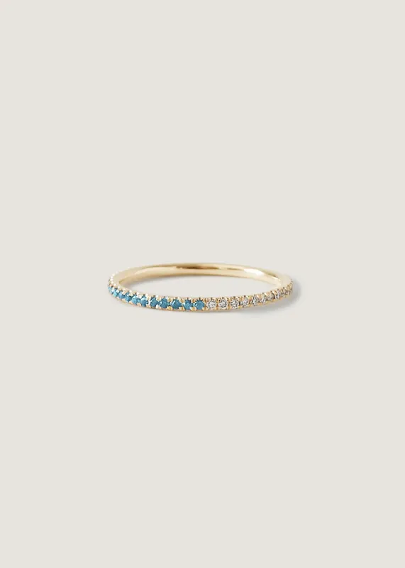 Two In One Pavé Ring December Blue Topaz sold by Kinn
