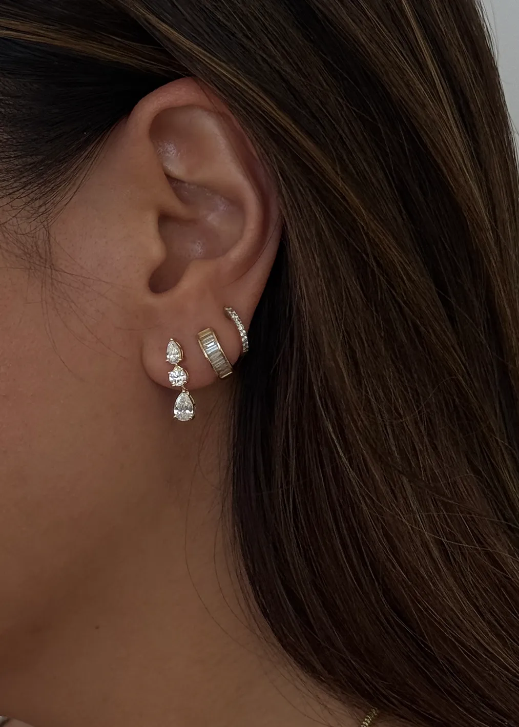 Third Time's a Charm Drop Earrings Pear 2.7ctw Diamond sold by Kinn product image thumbnail 2