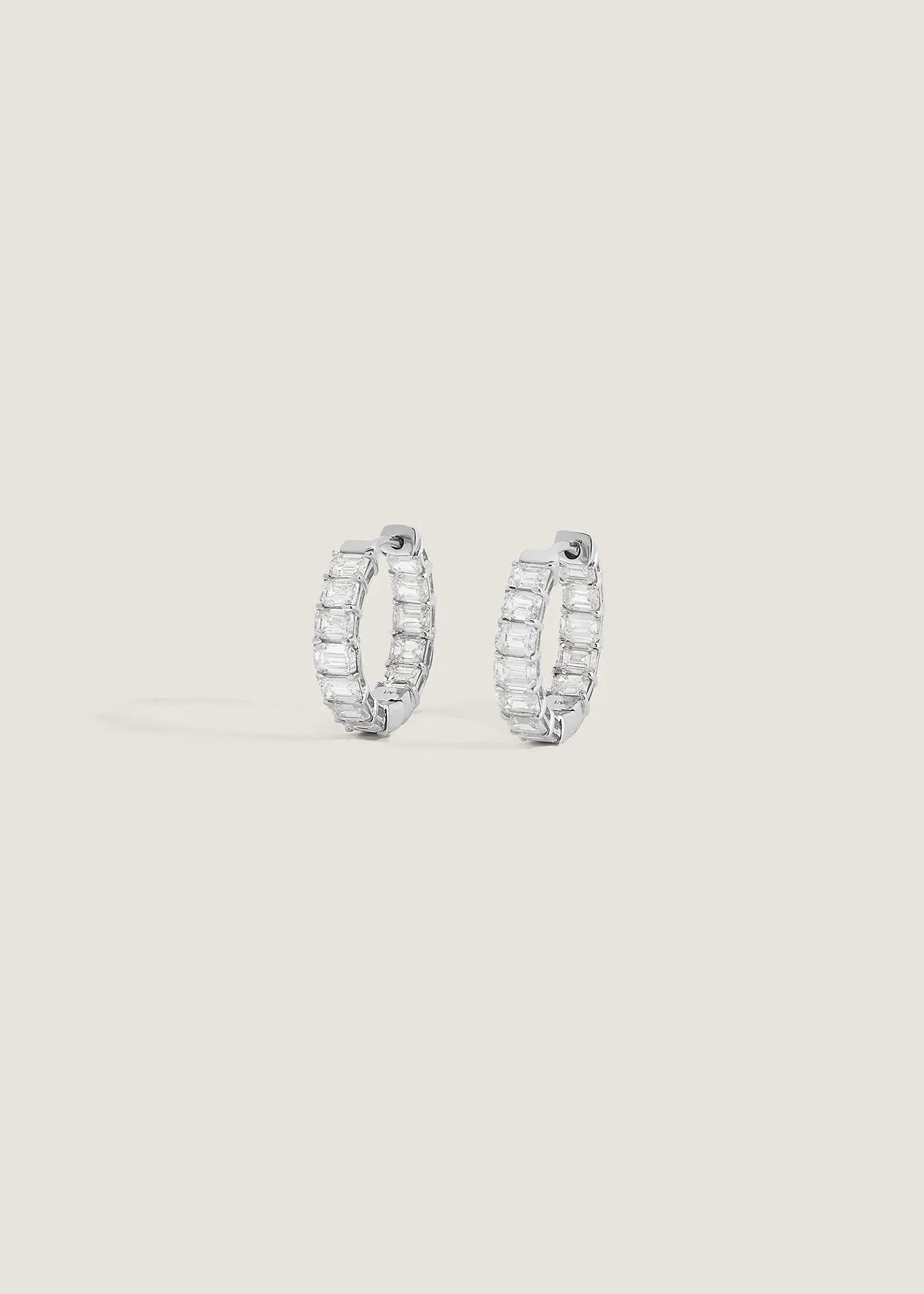 Brynn 2.7ctw Emerald Diamond Hoops sold by Kinn