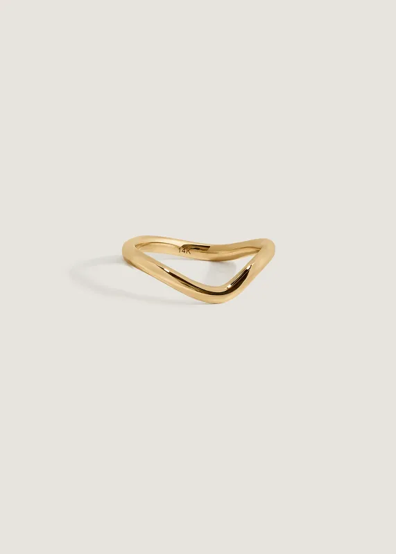 Rosewood Curved Stacking Ring made by Kinn