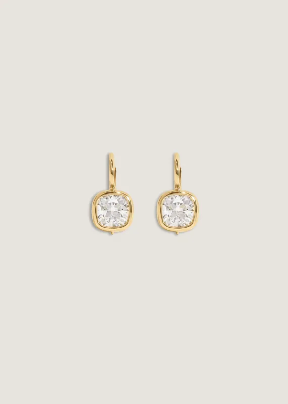 Harper 2ctw Cushion Cut Drop Earrings sold by Kinn