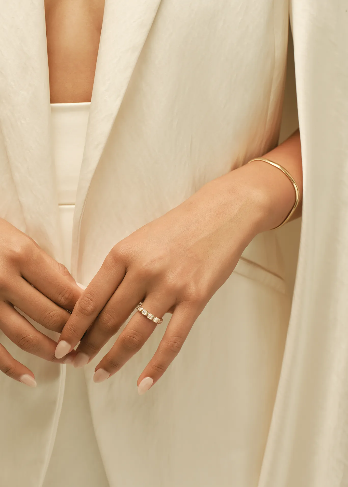 Marianna Emerald Diamond Bezel Ring sold by Kinn product image thumbnail 5