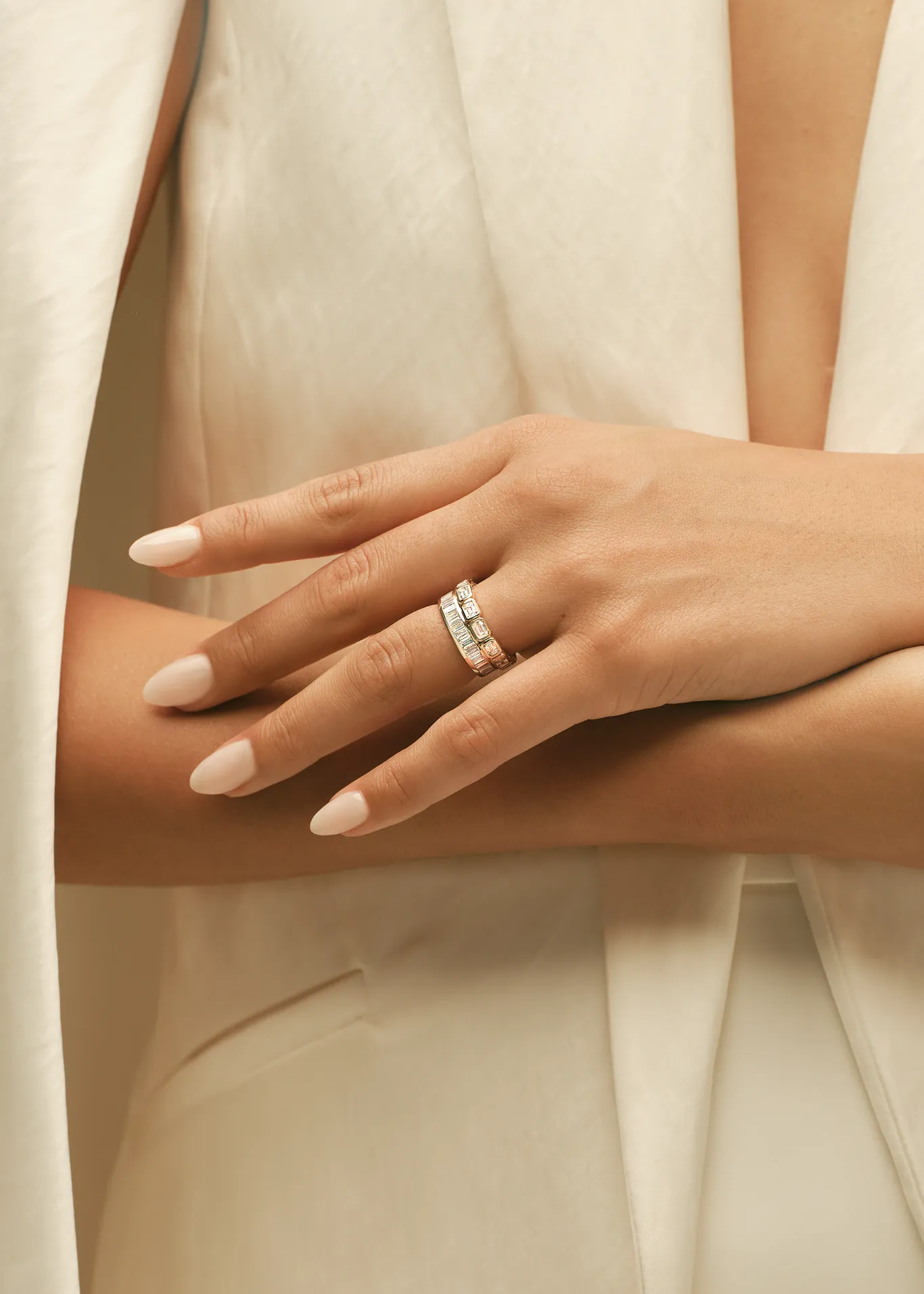 Marianna Emerald Diamond Bezel Ring sold by Kinn product image thumbnail 2