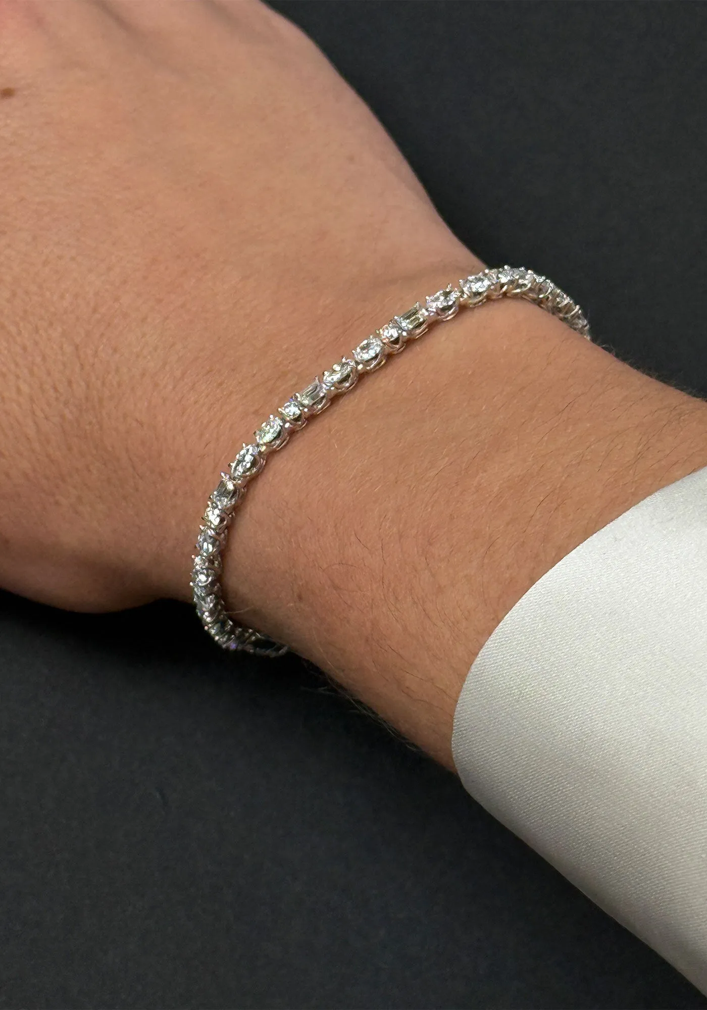 Esme Fancy Shape Tennis Bracelet 4ctw White Gold sold by Kinn product image thumbnail 2