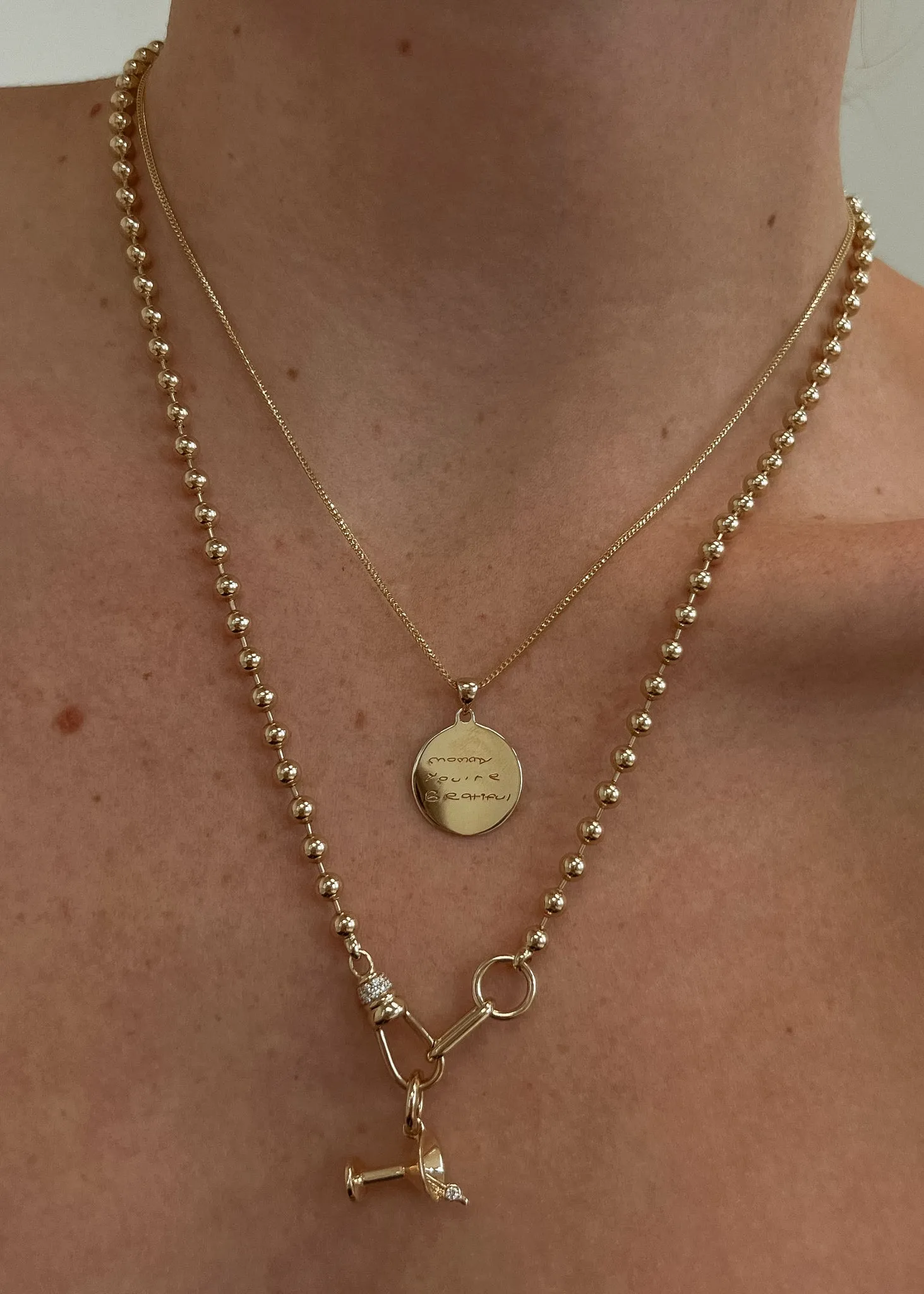 Pavé Ball Chain Necklace Diamond sold by Kinn product image thumbnail 2