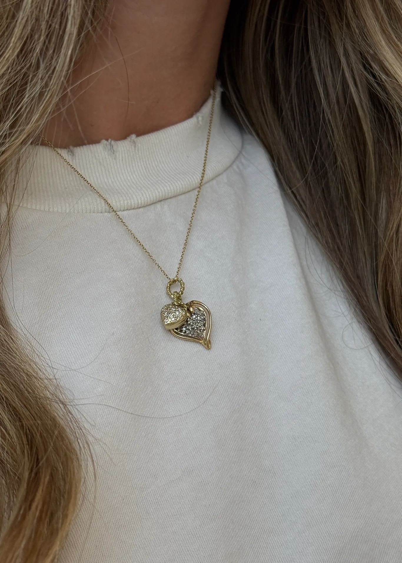 Vintage Heart Charm Twist Pendant 10K Drop sold by Kinn product image thumbnail 5