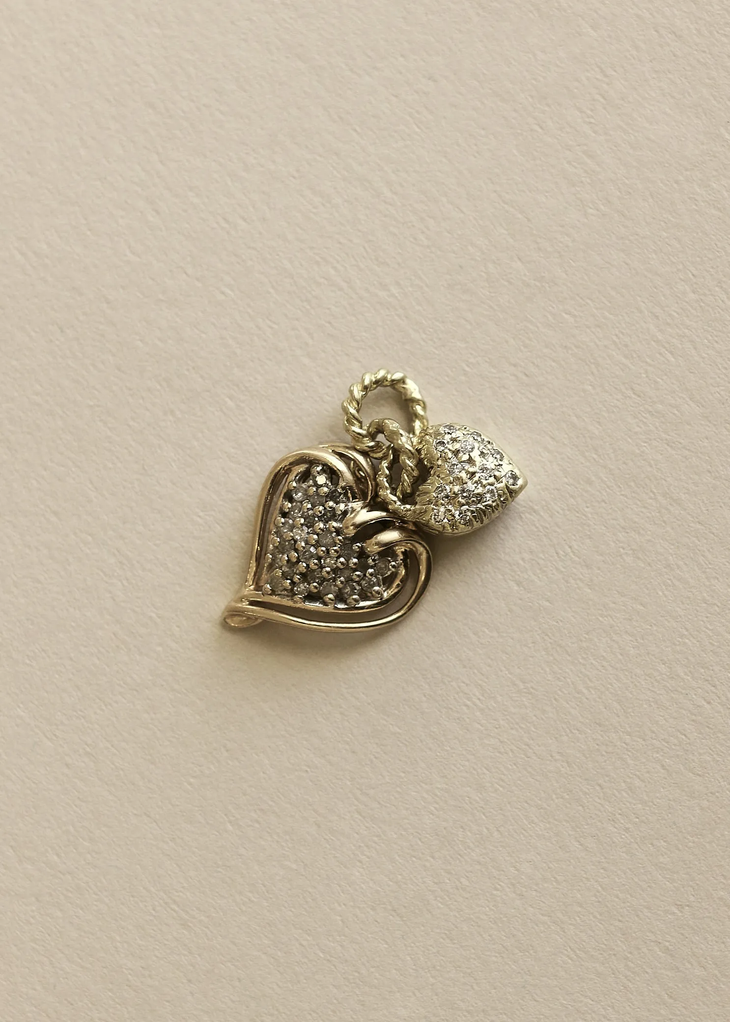 Vintage Heart Charm Twist Pendant 10K Drop sold by Kinn product image thumbnail 4
