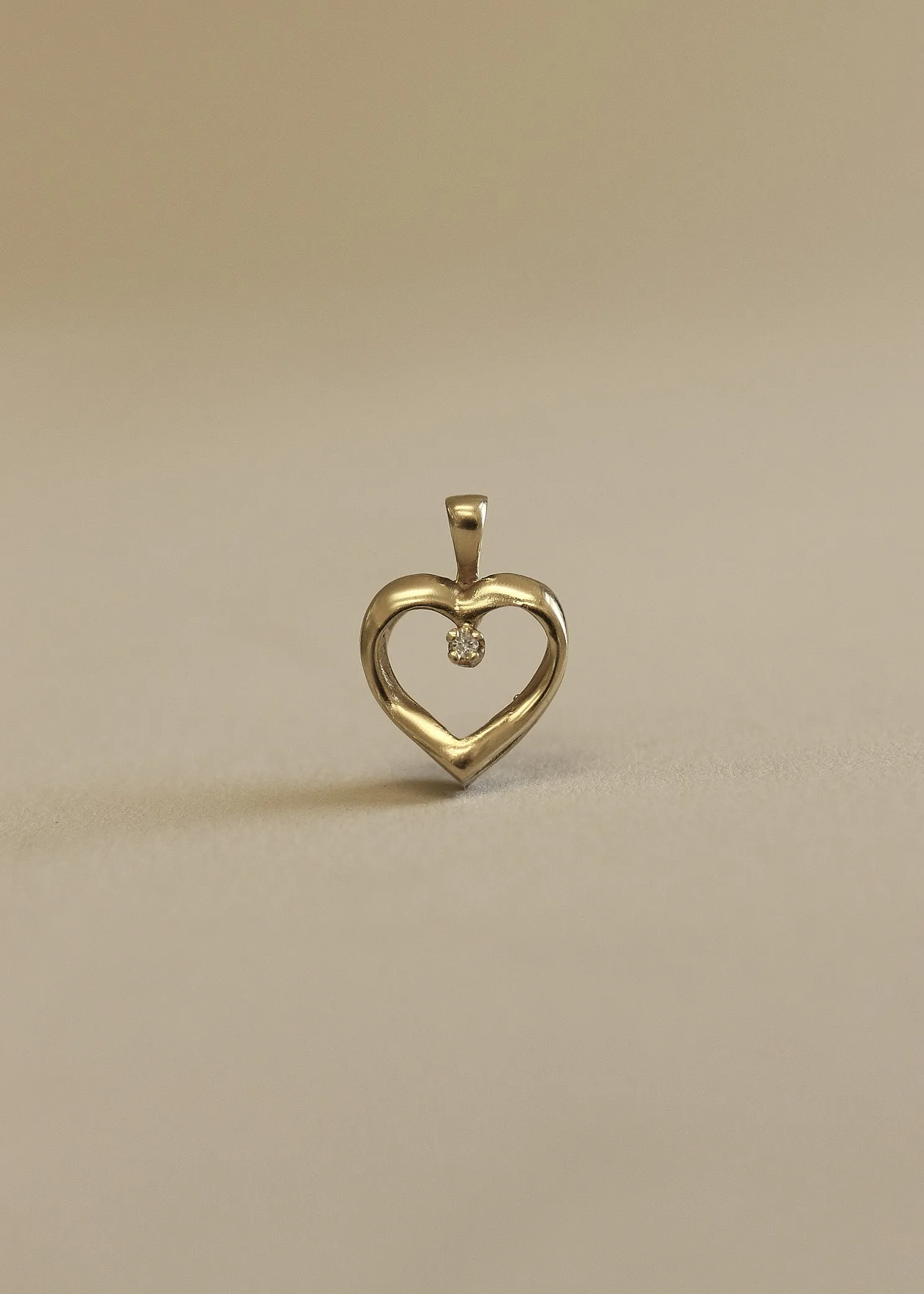 Vintage Diamond Outline Heart Pendant sold by Kinn