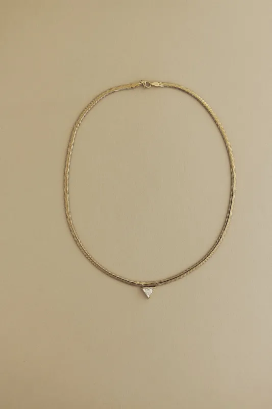 Vintage Snake Diamond Pendant Necklace made by Kinn