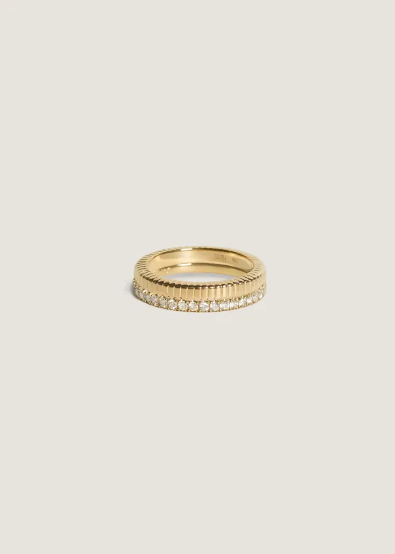 The Annabelle & Dahlia Pavé Ring 1.8mm Diamond Stack sold by Kinn