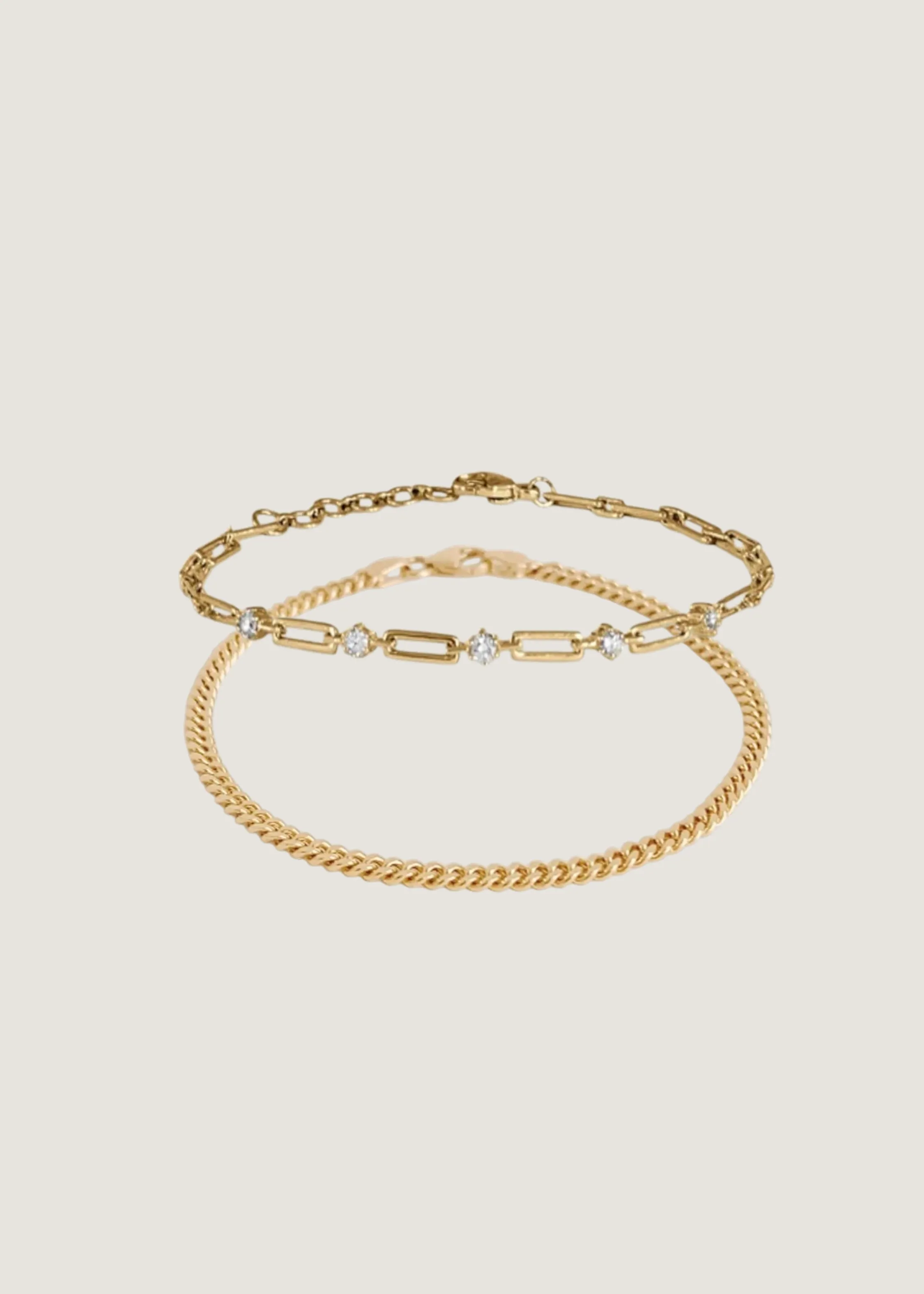 North Star V Anniversary & Petite Familia Cuban Bracelet Stack sold by Kinn