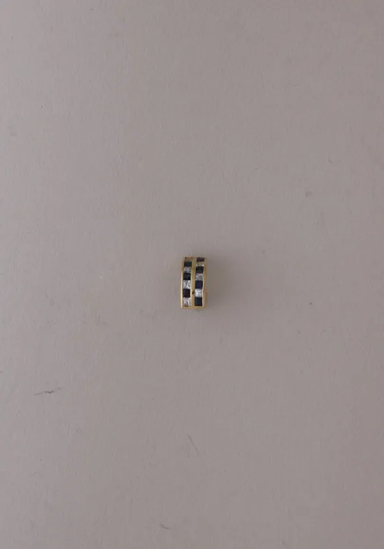 Archive Natural Diamond Checkered Earring sold by Kinn