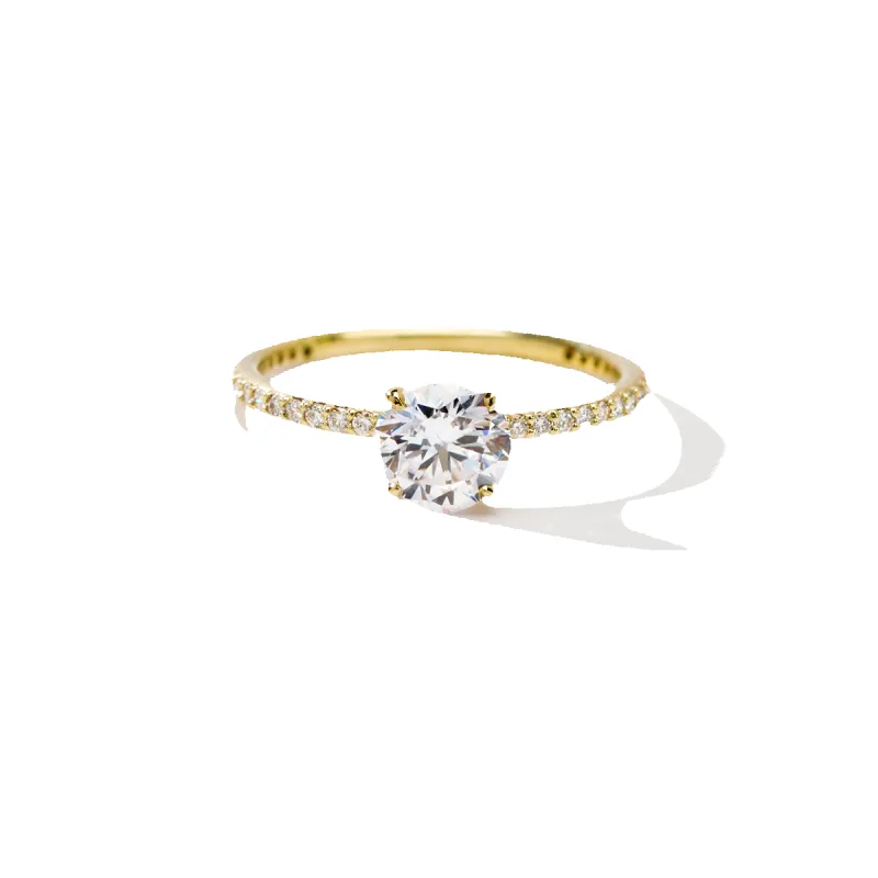 [TEST] Solitaire Pave Engagement Ring sold by Kinn