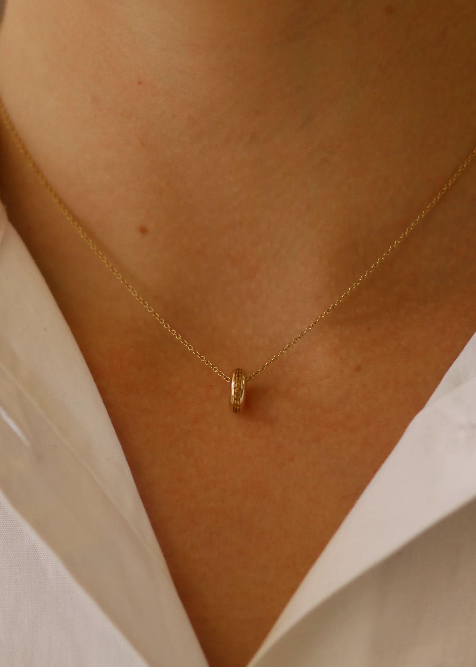 Noelle Pavé Dome Birthstone Charm Citrine sold by Kinn product image thumbnail 2