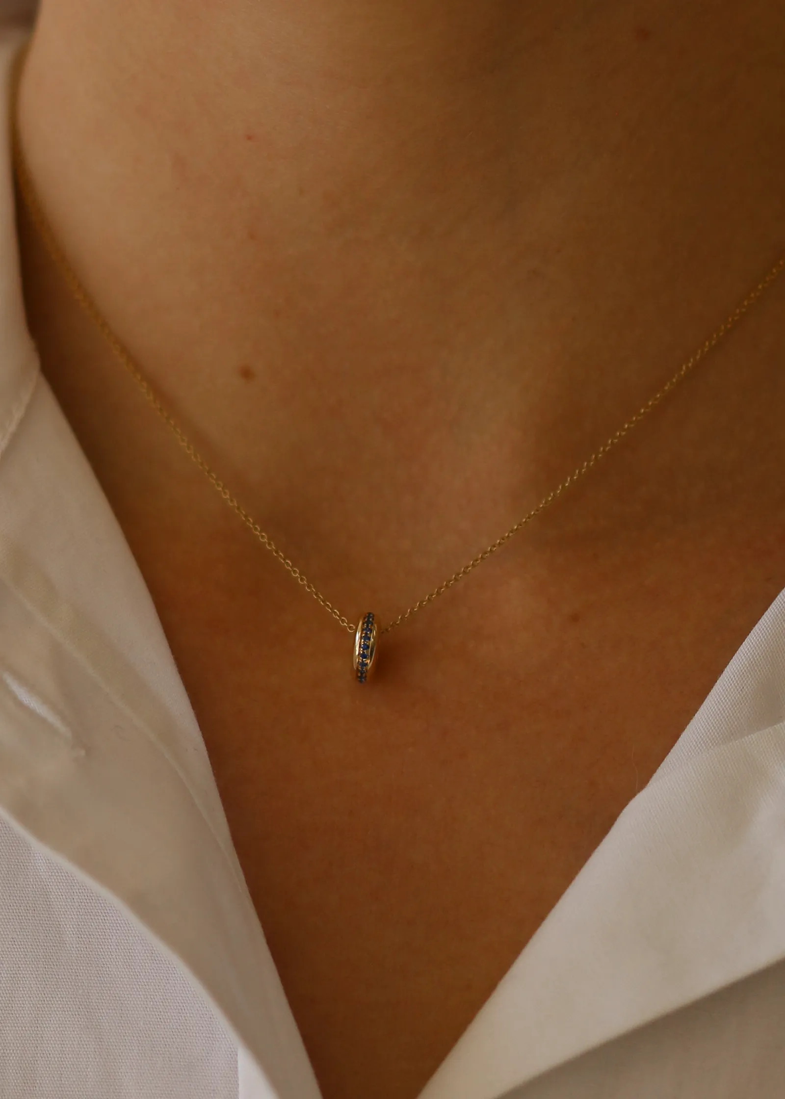 Noelle Pavé Dome Birthstone Charm Sapphire sold by Kinn product image thumbnail 2