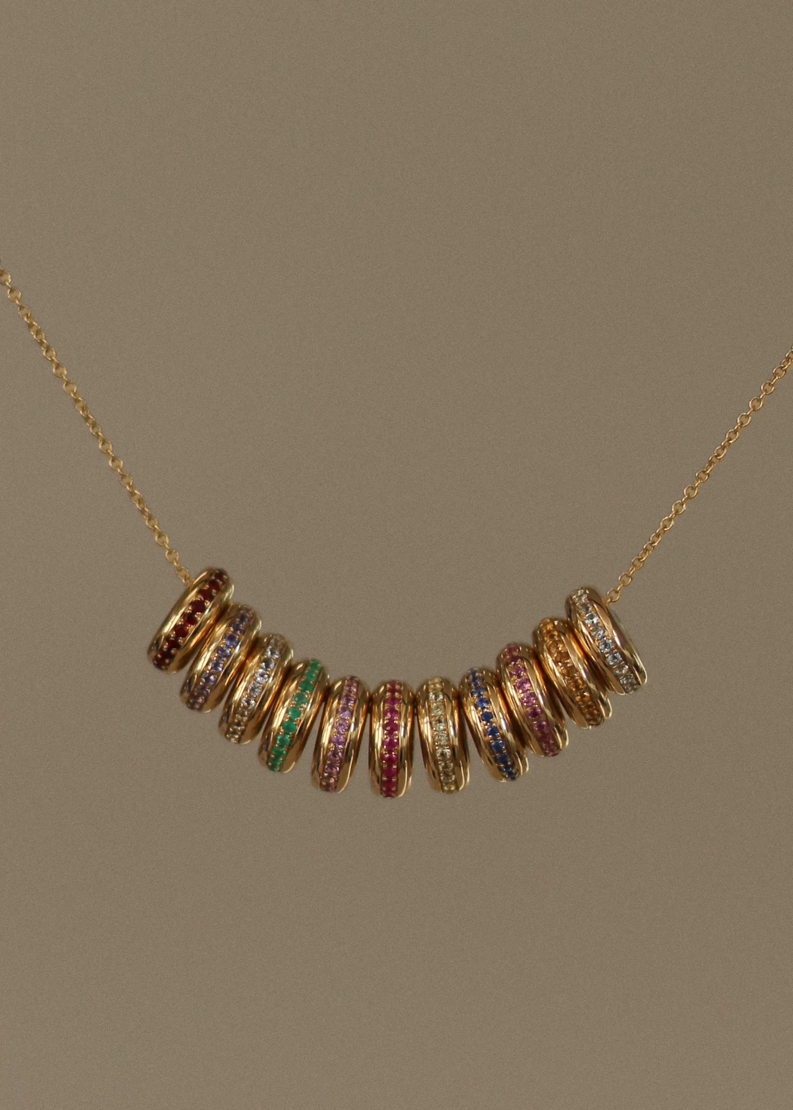 Noelle Pavé Dome Birthstone Charm Sapphire sold by Kinn product image thumbnail 4