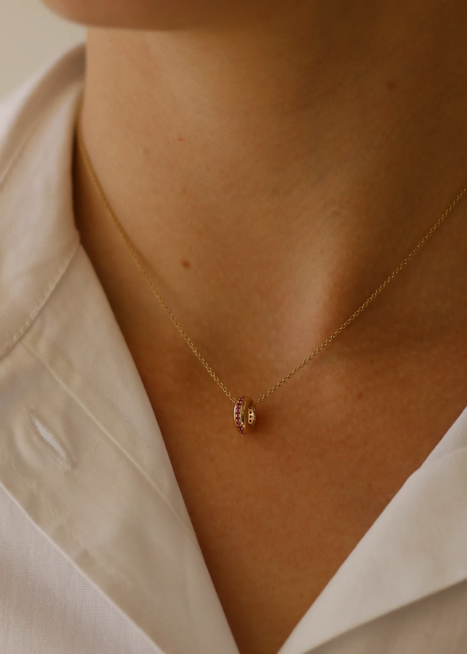 Noelle Pavé Dome Birthstone Charm Ruby sold by Kinn product image thumbnail 2