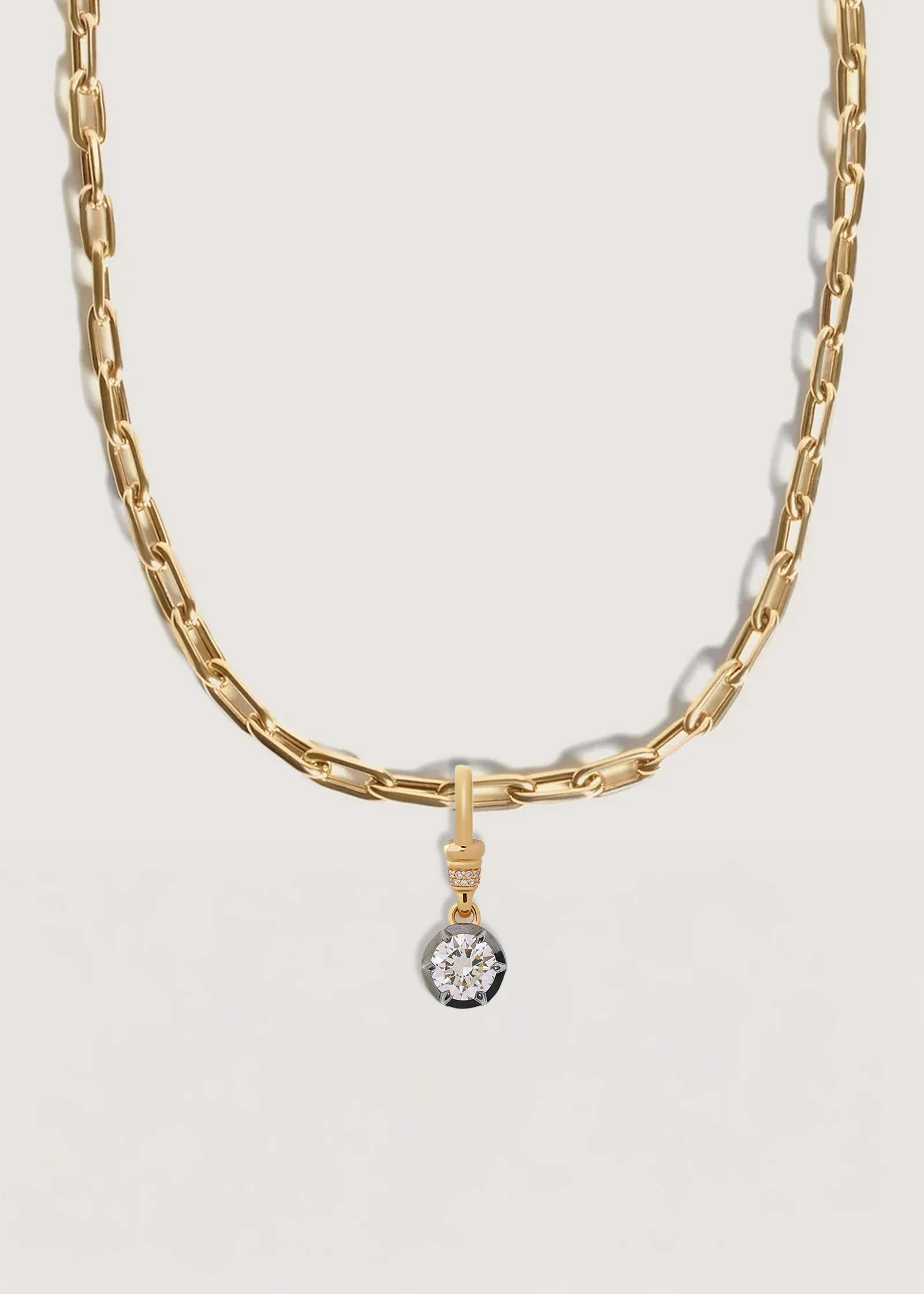 Roselle Black Rhodium Round Pendant Diamond Necklace sold by Kinn product image thumbnail 2