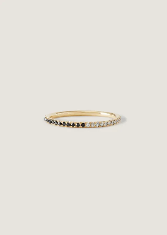 Two In One Pavé Ring Black Diamond sold by Kinn