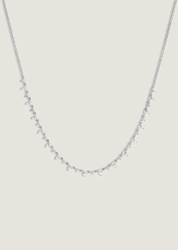 Juliette Diamond Row Necklace White Gold sold by Kinn