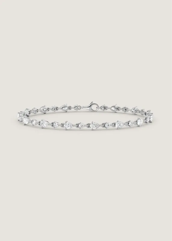 Juliette Diamond Row Bracelet White Gold sold by Kinn