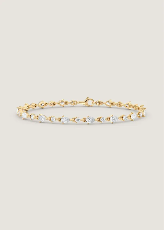 Juliette Diamond Row Bracelet Yellow Gold sold by Kinn