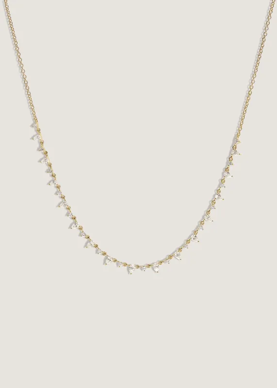 Juliette Diamond Row Necklace Yellow Gold sold by Kinn