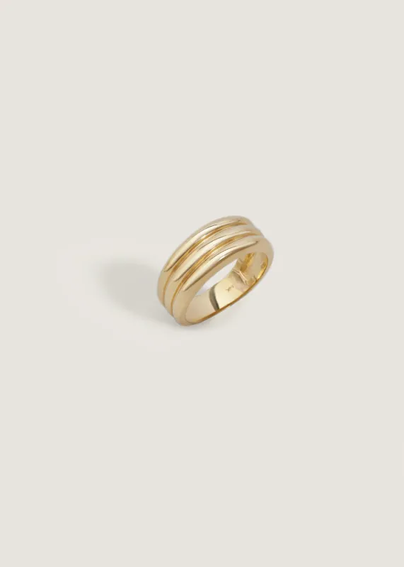 Françoise Layered Ellipse Hollow Ring sold by Kinn