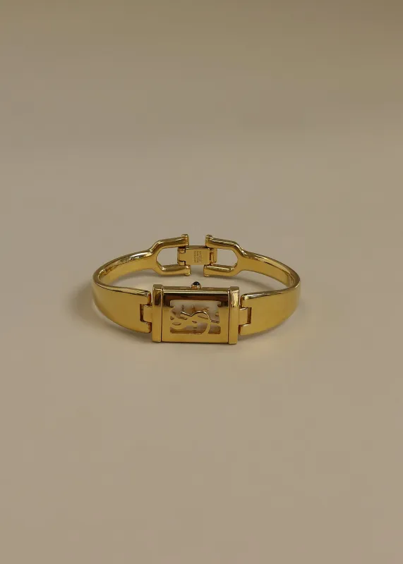 Vintage YSL Gold Bangle Watch made by Kinn