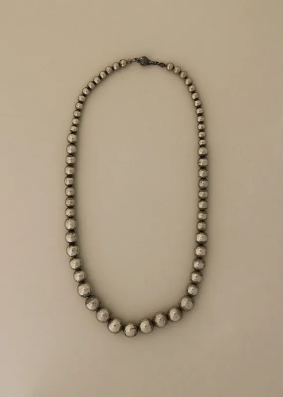 Vintage Silver Beaded Necklace sold by Kinn
