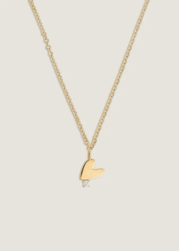 Amour Diamond Heart Pendant Necklace made by Kinn