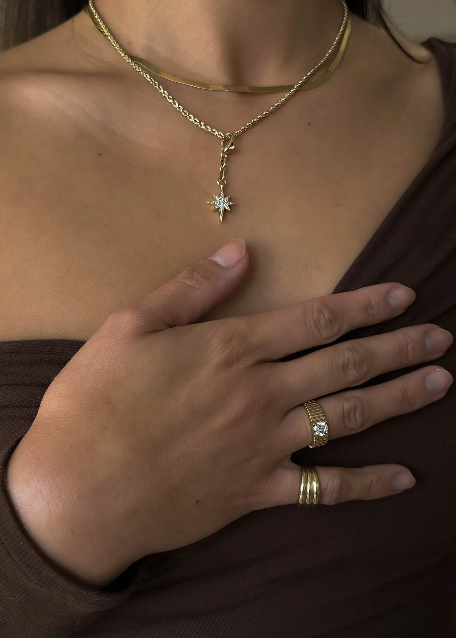 Pavé Diamond North Star Pendant sold by Kinn product image thumbnail 5