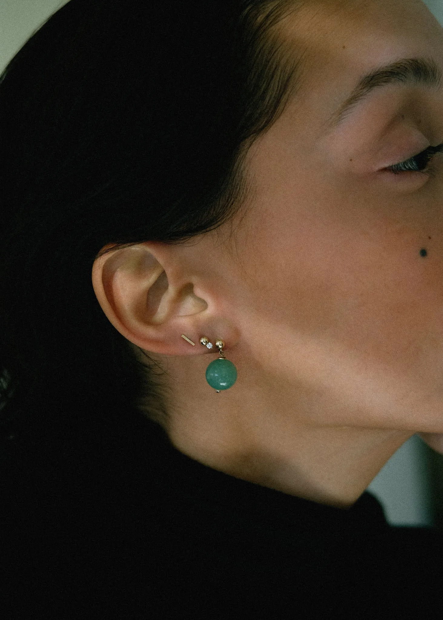 Celeste Drop Earrings Green Quartz sold by Kinn product image thumbnail 2