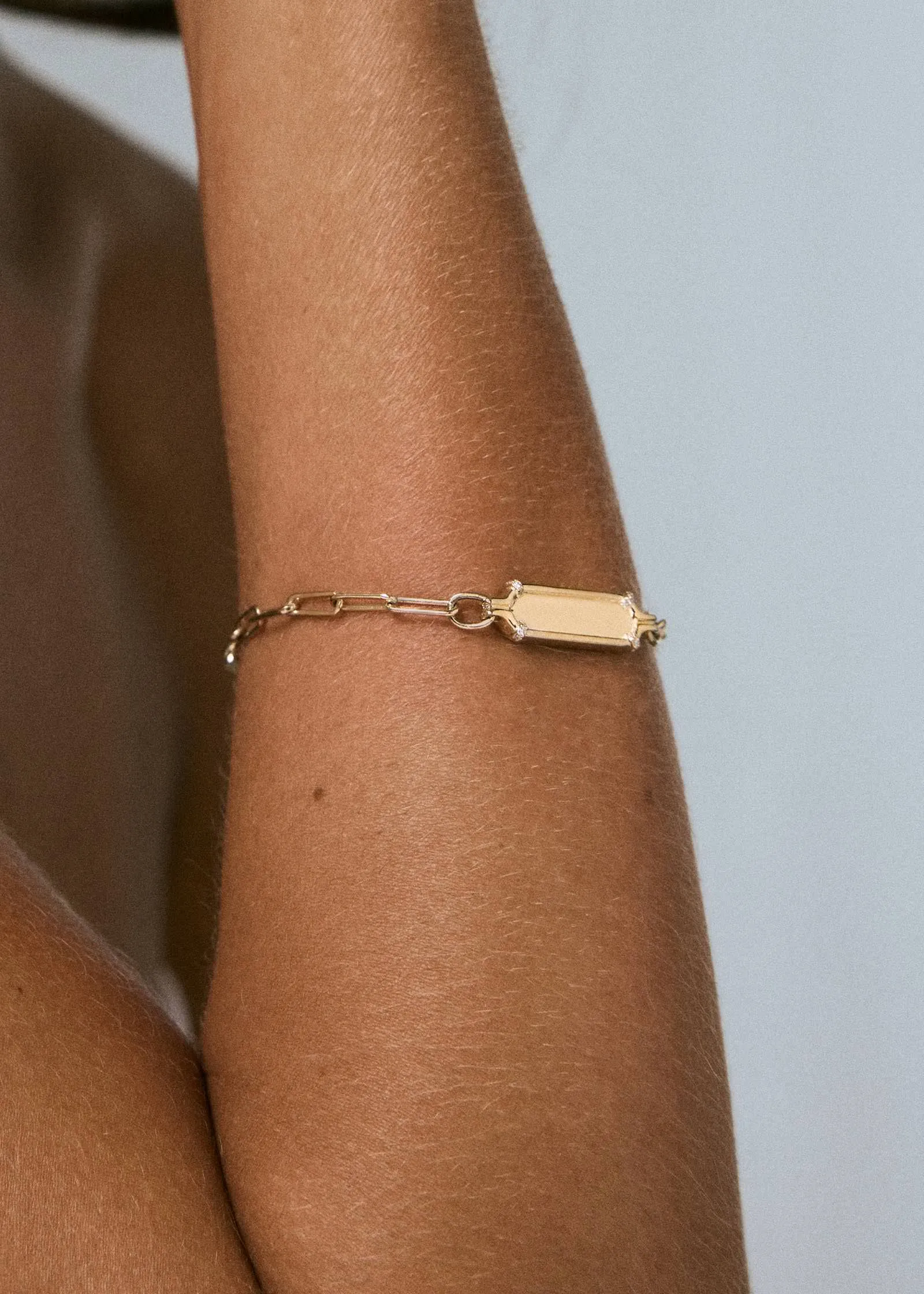 Harlow Oval Pavé ID Bracelet sold by Kinn product image thumbnail 4