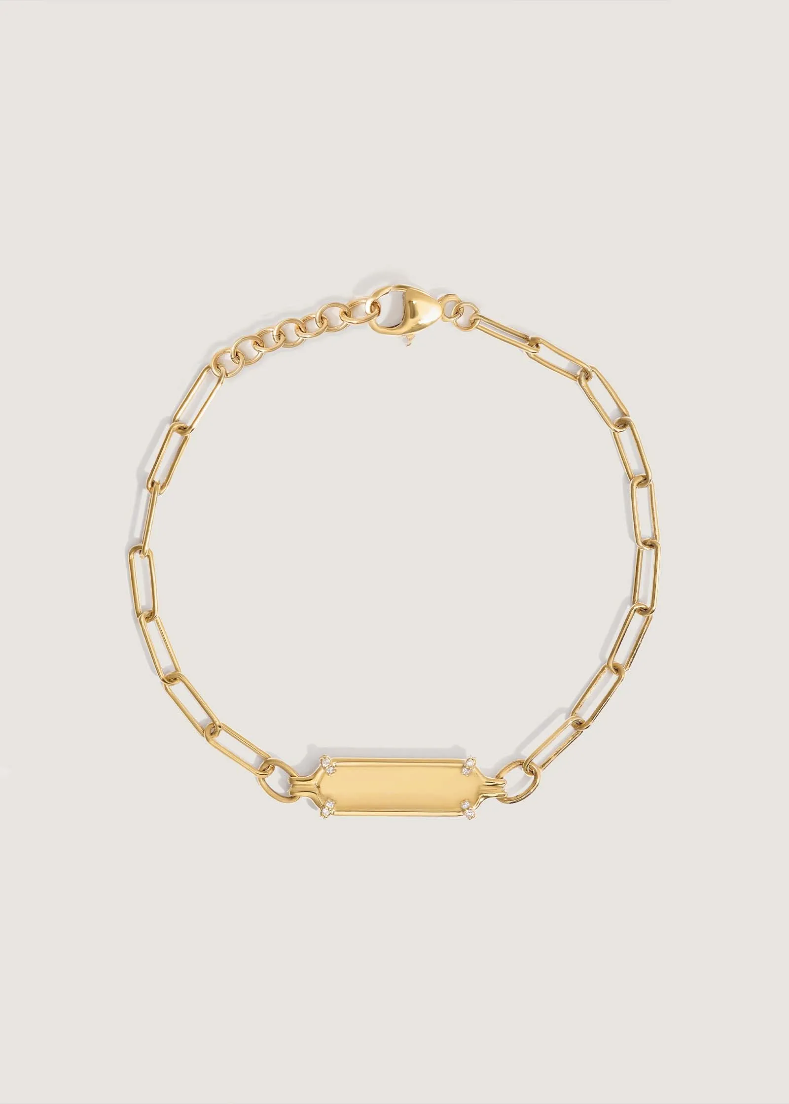 Harlow Oval Pavé ID Bracelet sold by Kinn