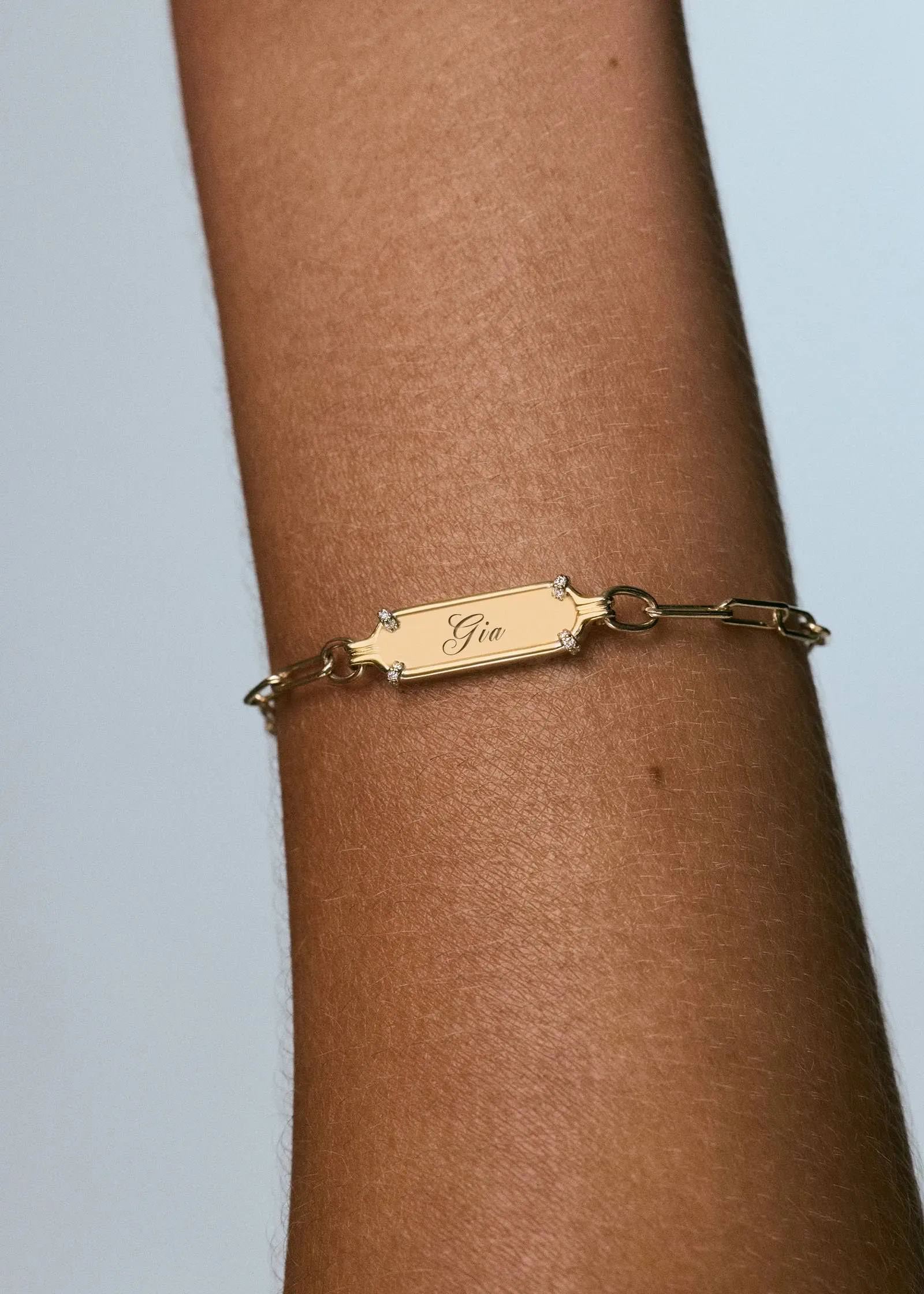 Harlow Oval Pavé ID Bracelet sold by Kinn product image thumbnail 2