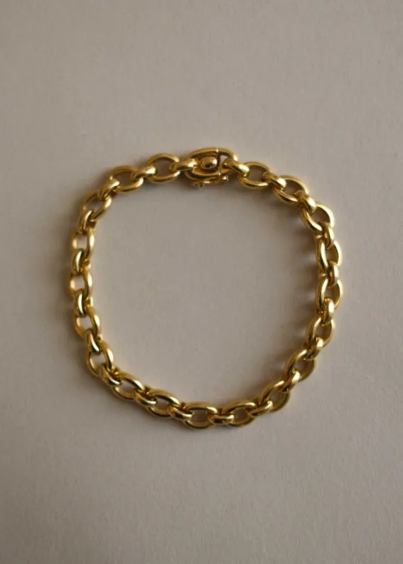Vintage 18k Gold Cartier Rolo Chain Bracelet made by Kinn